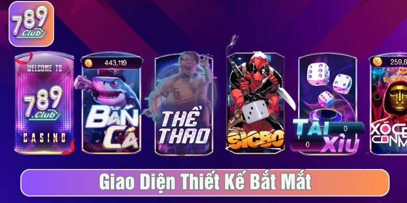 Giao diện web bắt mắt và thu hút người chơi 