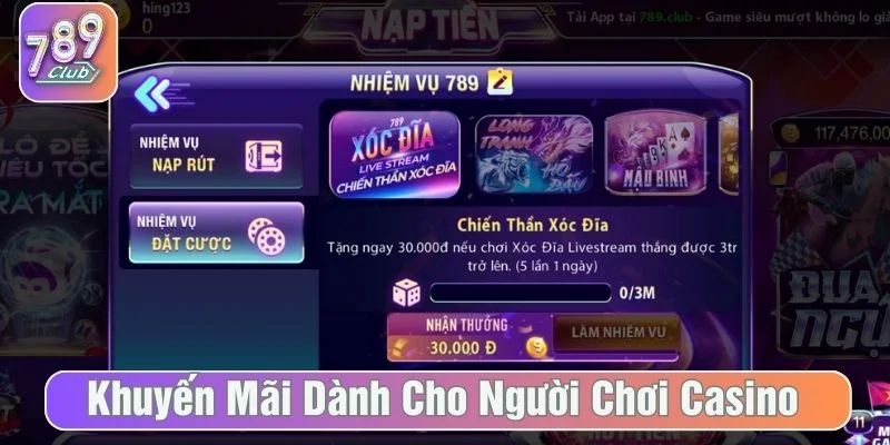 Nhiều ưu đãi đặc biệt cho thành viên cược sòng bài 789Club